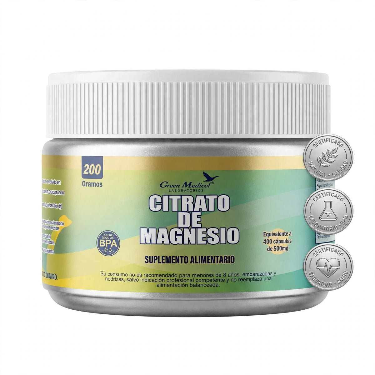 Citrato de Magnesio polvo 200 gramos