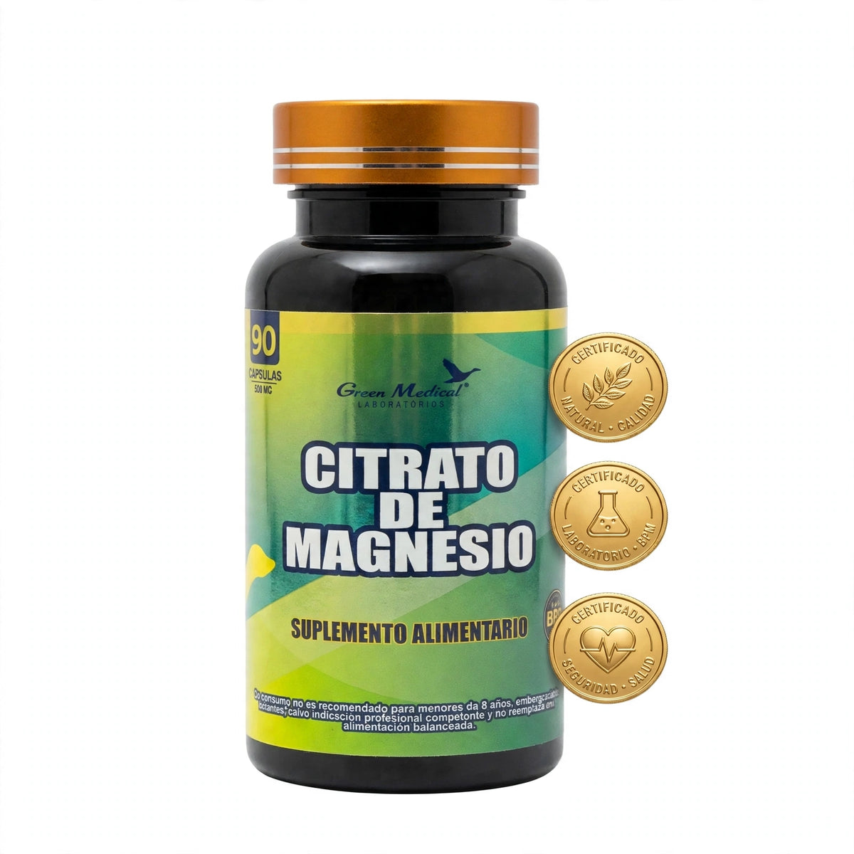 Citrato de Magnesio 500 mg - 90 cápsulas