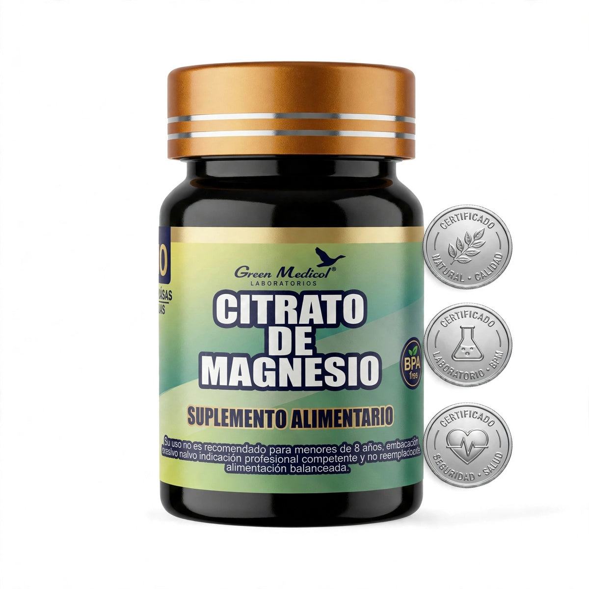 Citrato de Magnesio 500 mg - 30 cápsulas