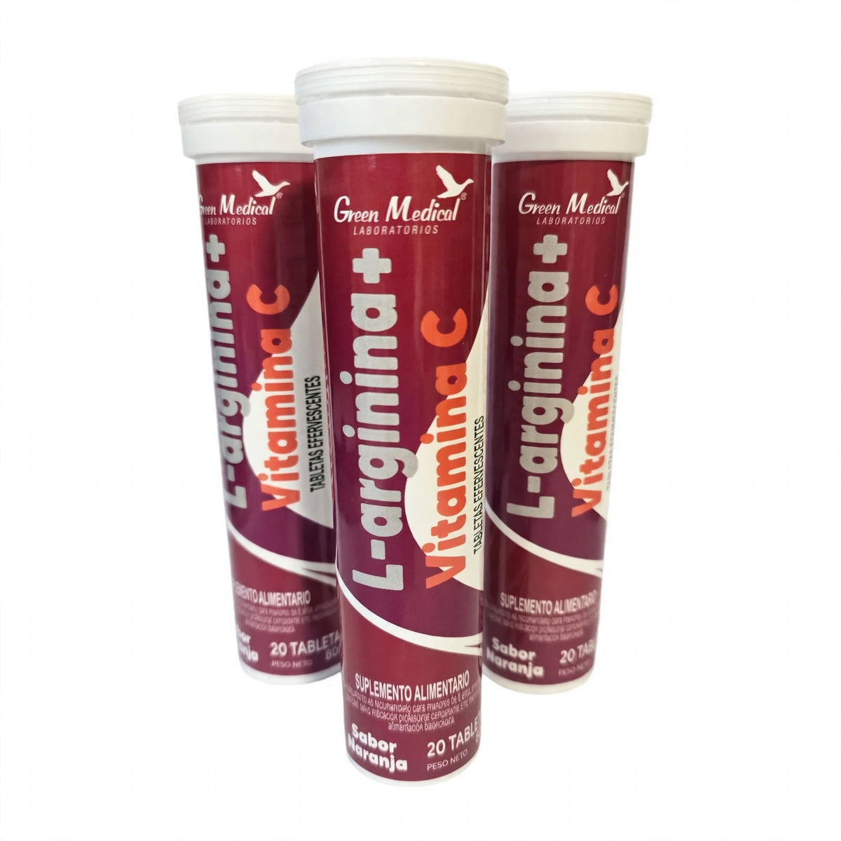 Pack 3 x L-Arginina + Vitamina C x 20 tabletas efervescentes