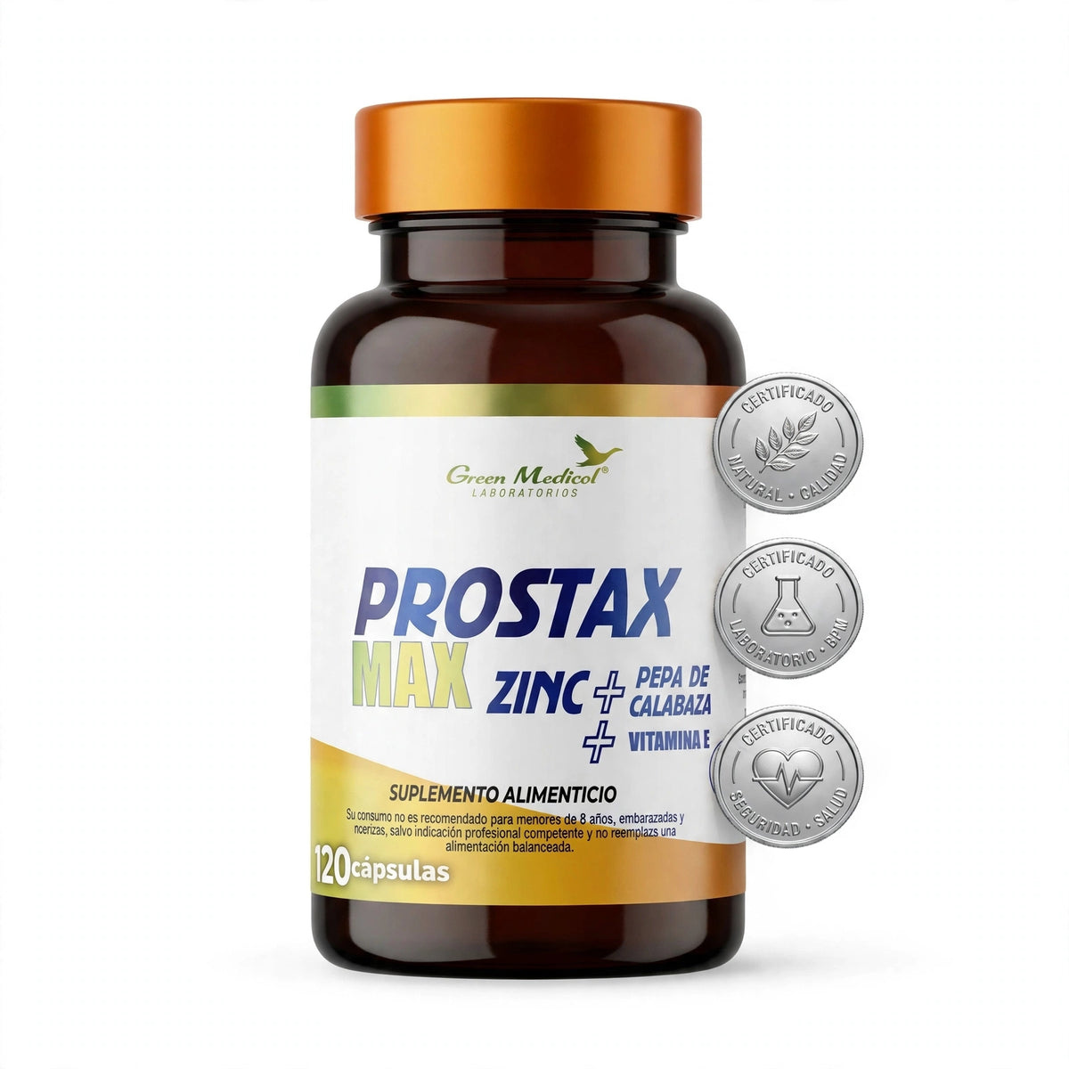 Prostax Max + Zinc/Vit E - 120 cápsulas